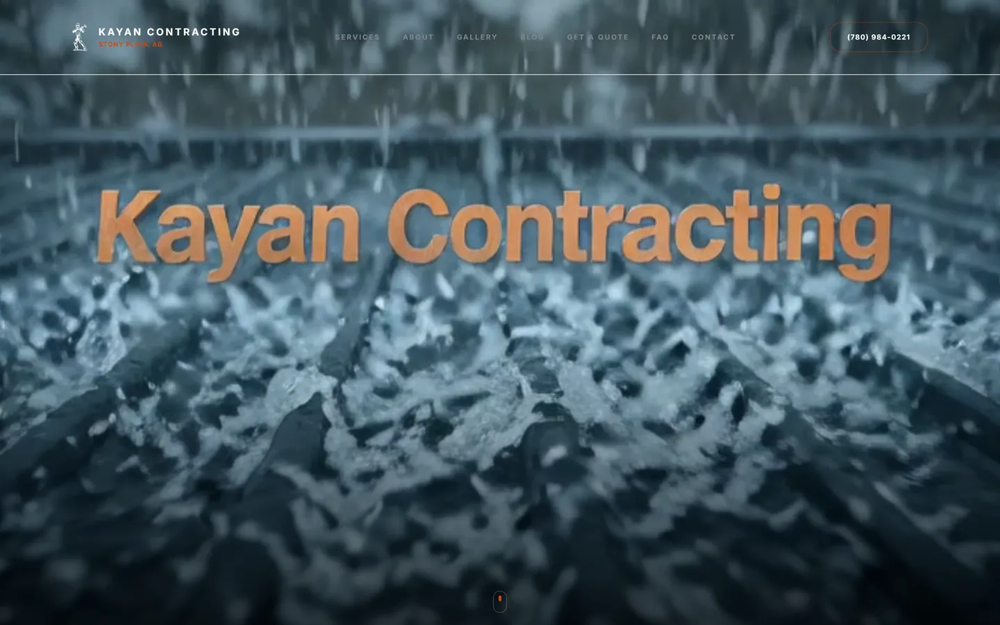 Kayan Contracting website homepage